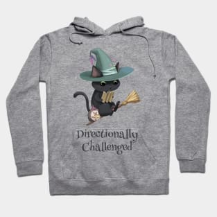 Directionally Challenged Cat and Hedgehog Witches Hoodie